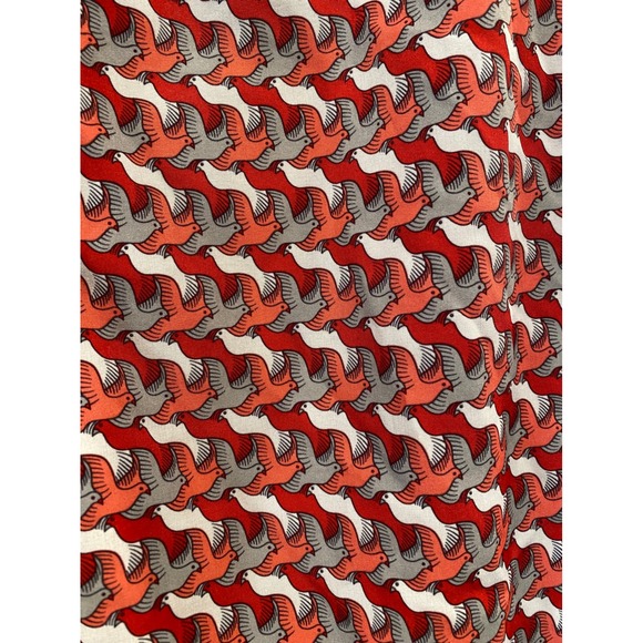 Mr. Swim Swim Trunks Mens Medium Birds‎ Allover Print Red Gray Drawstring EUC - Picture 2 of 6